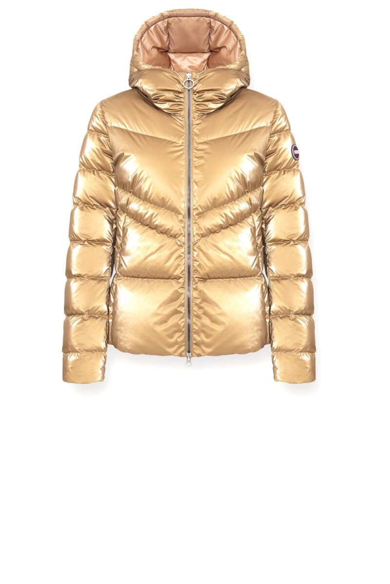 Zakoor Women's Gold-Effect Quilted Puffer Jacket 2295