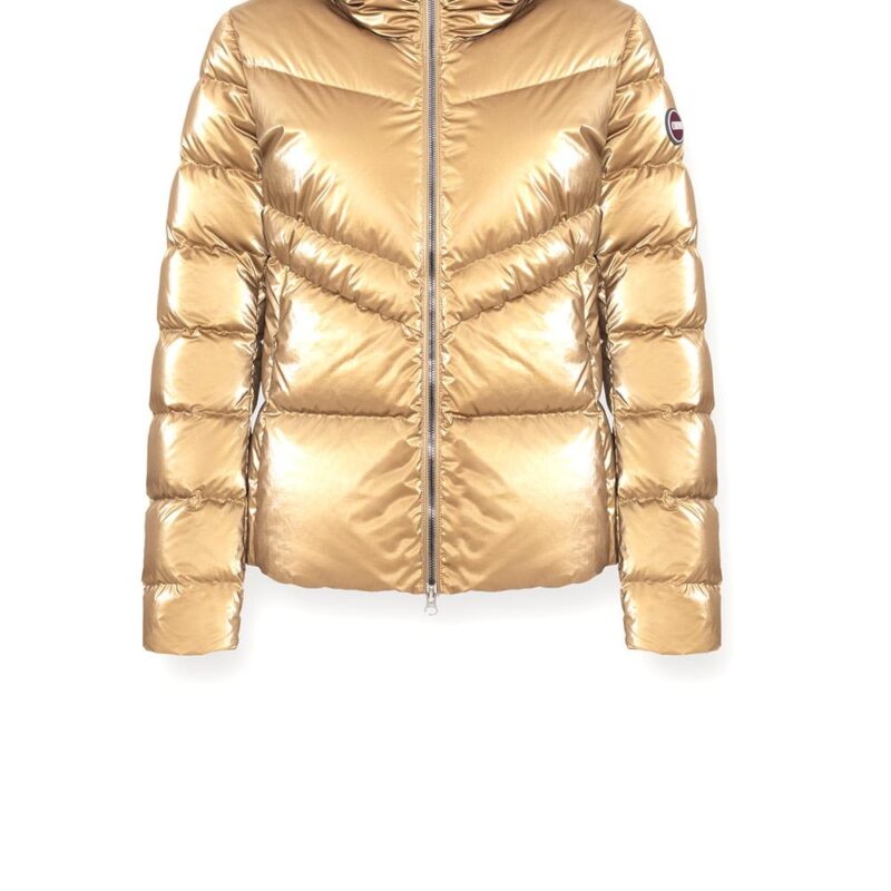 Zakoor Women's Gold-Effect Quilted Puffer Jacket 2295